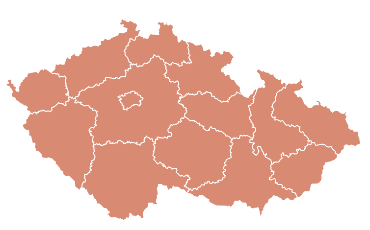 Mapa České republiky – Měřící a prodejní místa AcuCare